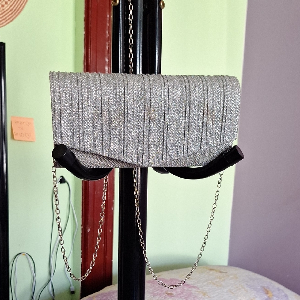 Elegant Silver Clutch Bag